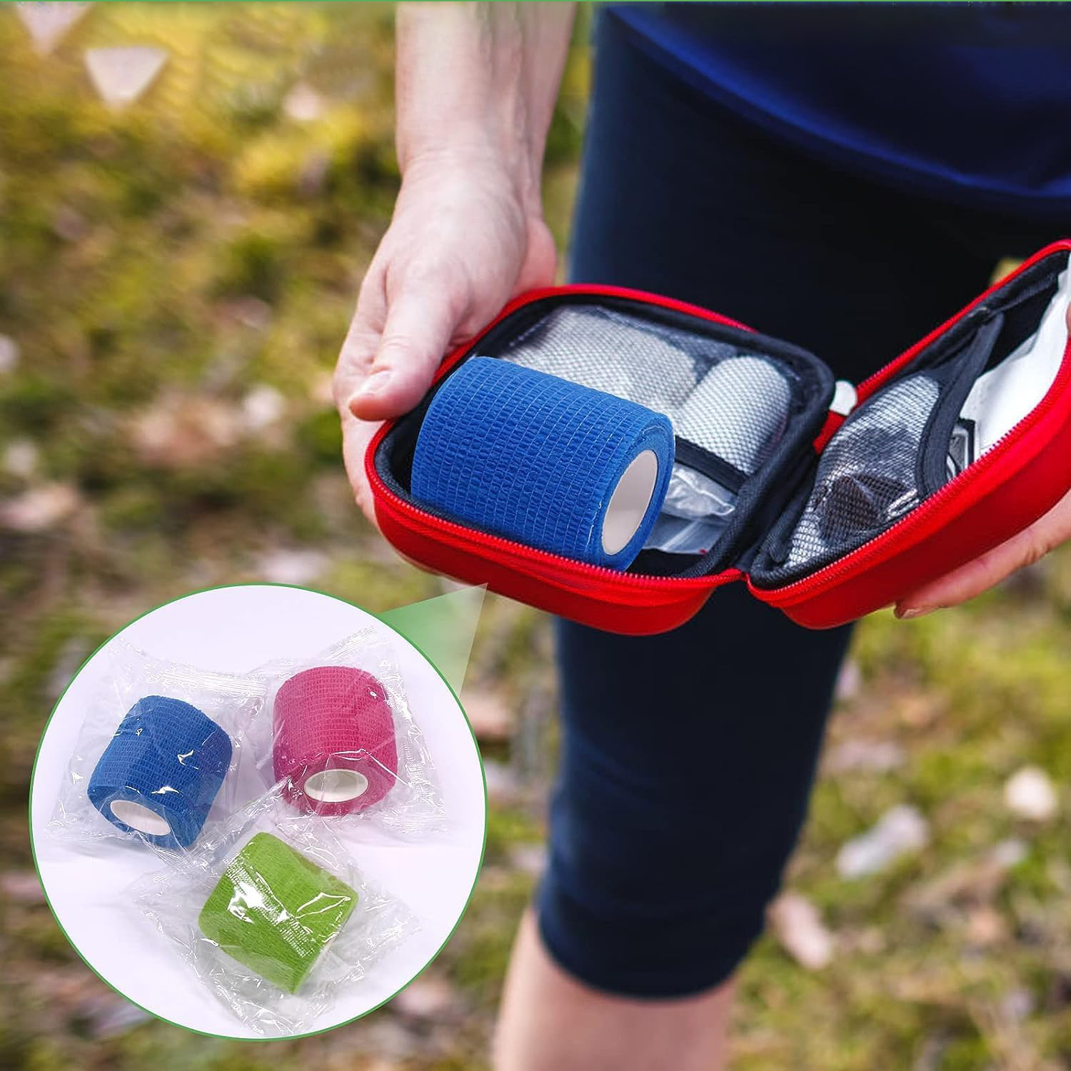 Latex Free First aid kit,Flexible Wrap Cohesive Bandage
