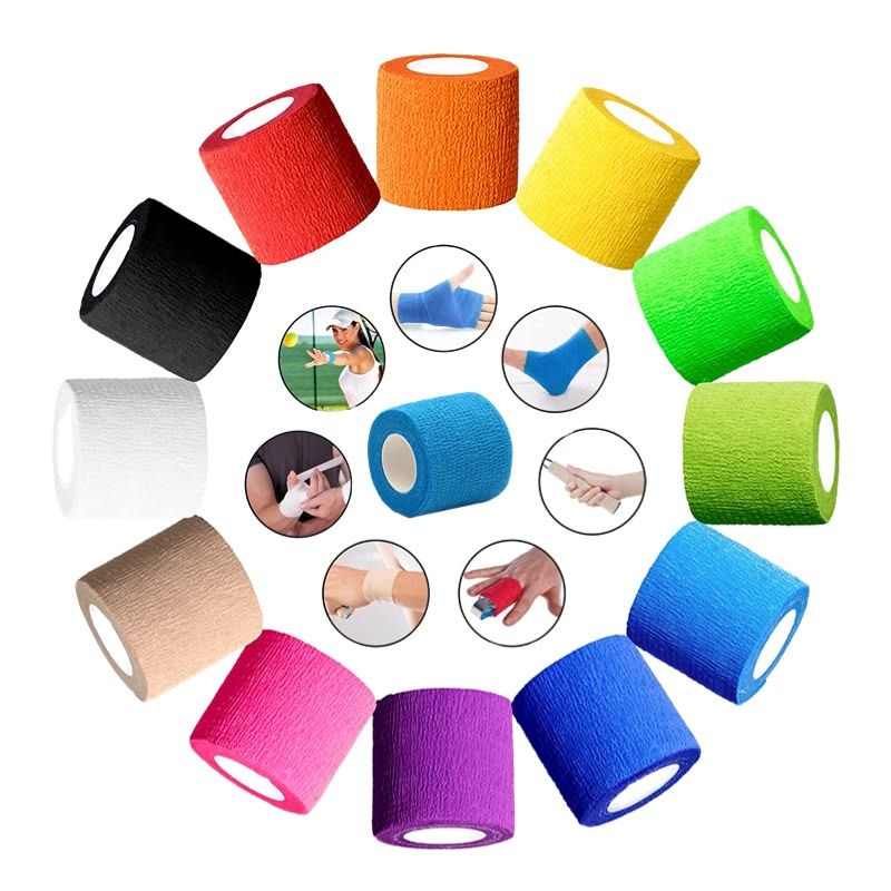 Cohesive Bandage Wrap for Sports and First Aid – Self-Adhering Compression Wrap (2.5cm, 5cm, 7.5cm, 10cm)