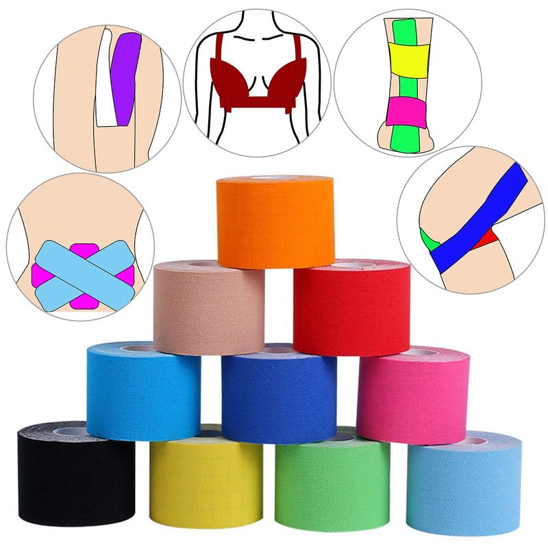 Kinesiology Tape Roll – Waterproof Sports Tape for Muscle Support, Joint Comfort and Recovery (2.5cm to 10cm)